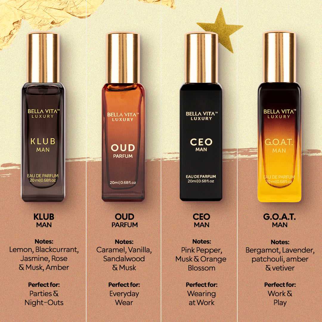 Perfume Gift Set For Men - 4 x 0.7 fl oz