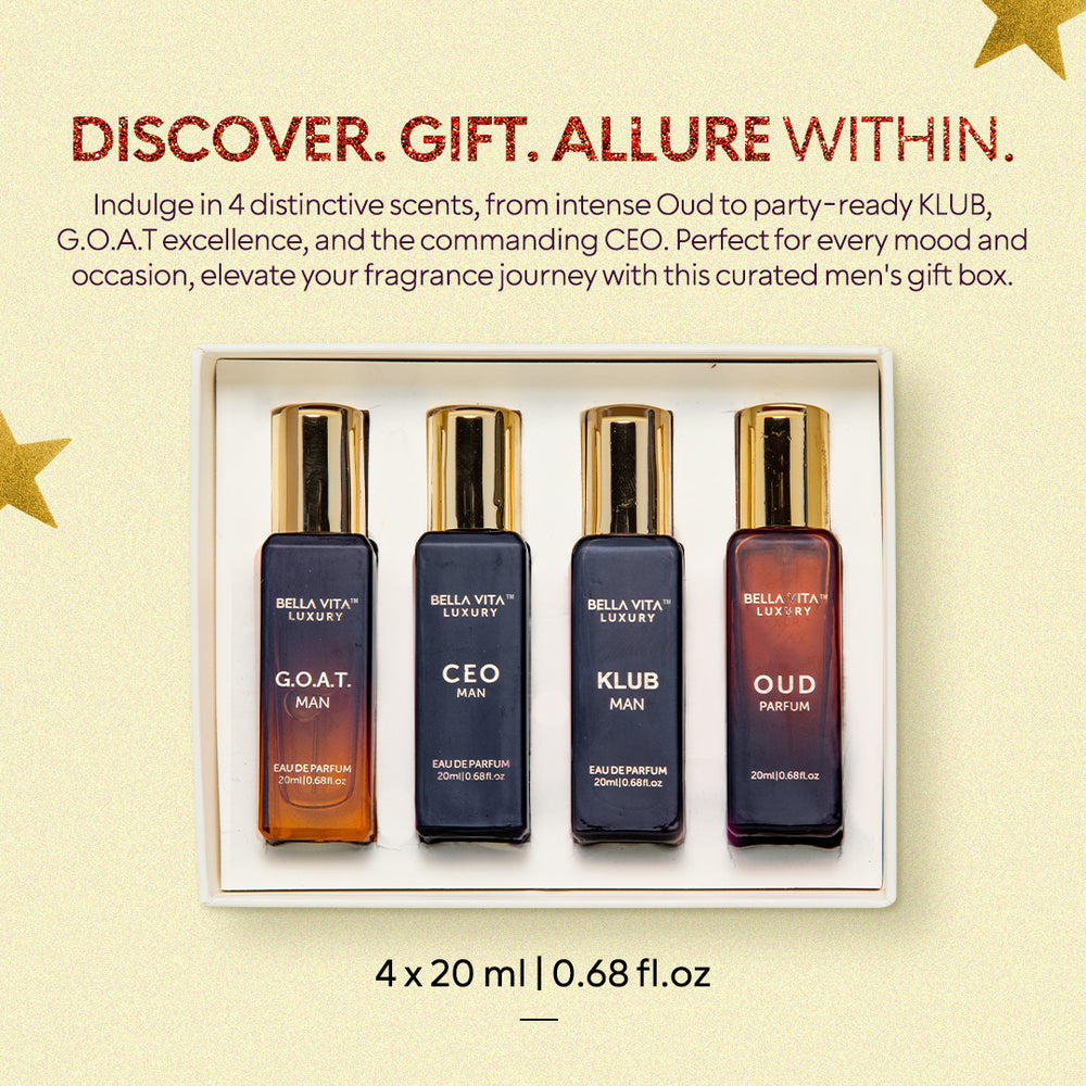 Perfume Gift Set For Men - 4 x 0.7 fl oz