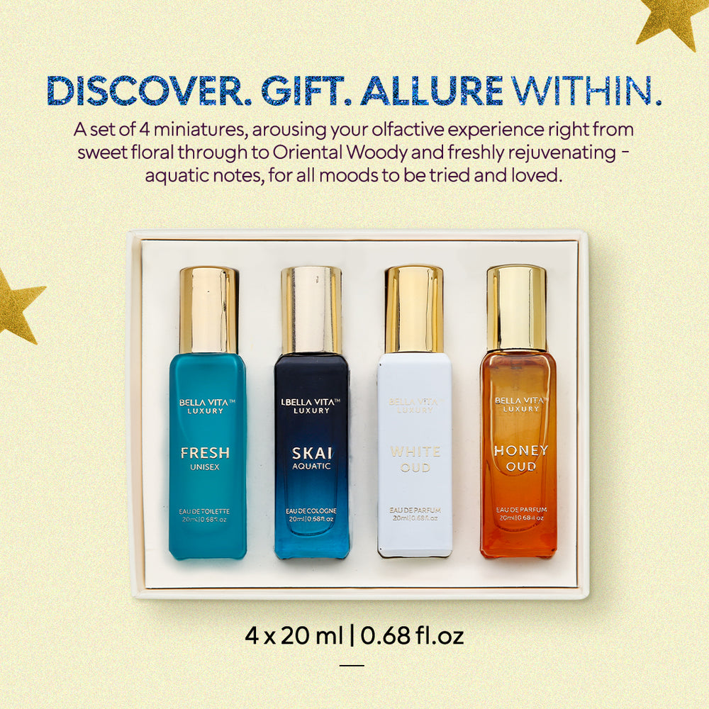 Unisex Perfume Gift Set - 4 x 0.7 fl oz