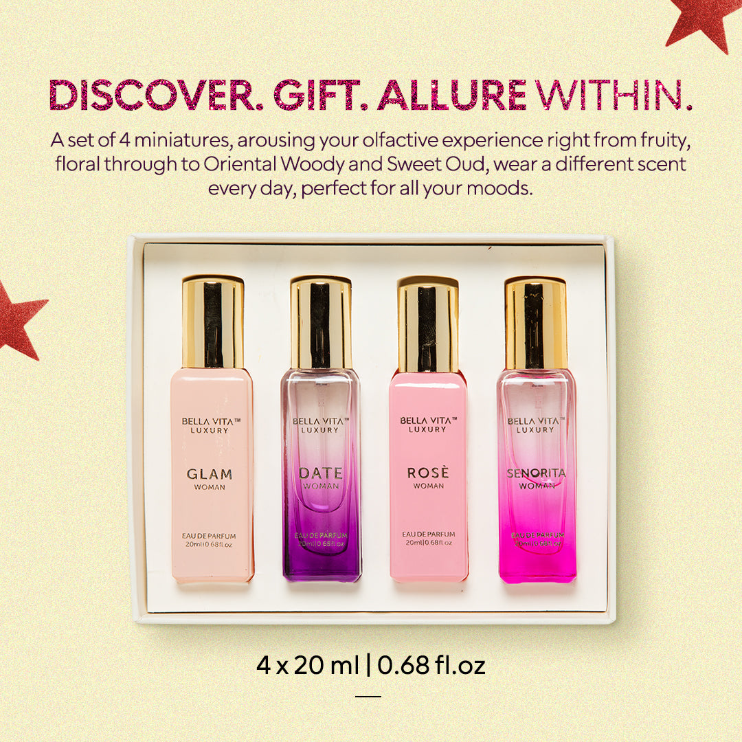 Perfume Gift Set For Women - 4 x 0.7 fl oz
