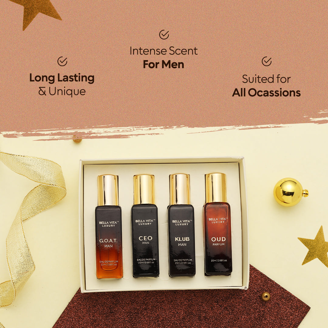 Perfume Gift Set For Men - 4 x 0.7 fl oz