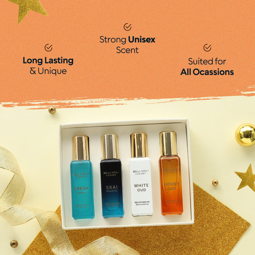 Unisex Perfume Gift Set - 4 x 0.7 fl oz
