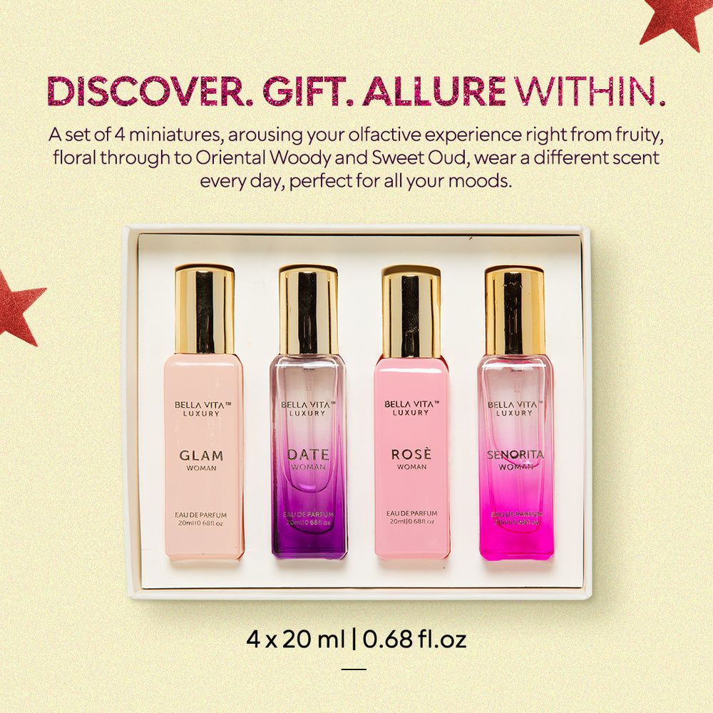 Perfume Gift Set For Women - 4 x 0.7 fl oz