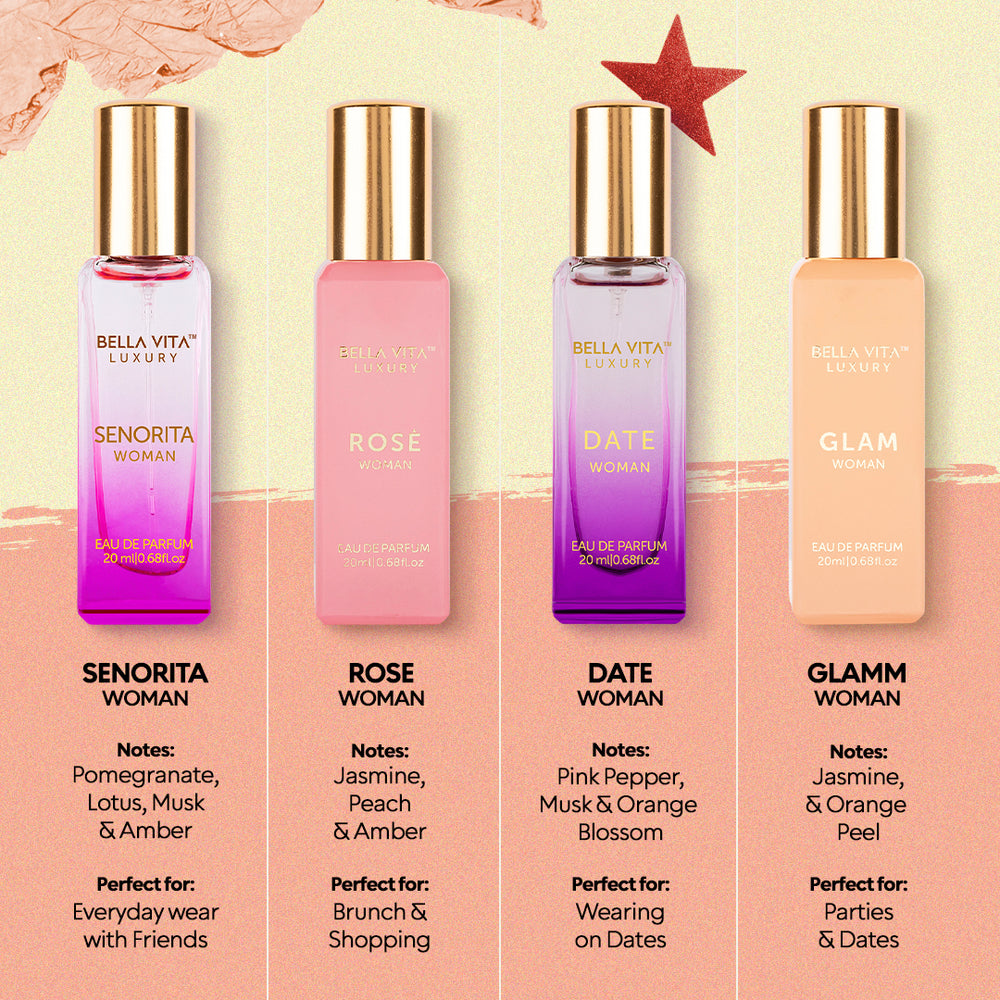 Perfume Gift Set For Women - 4 x 0.7 fl oz